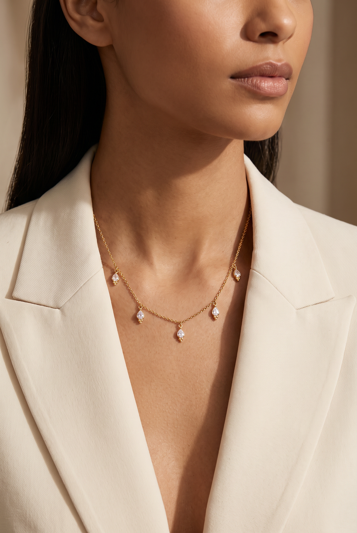 Pearl & Heart Charm Necklace