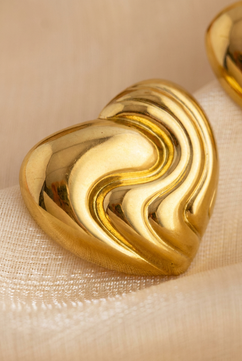 Swirl Heart Studs