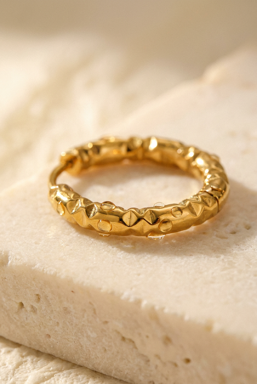 Textured Mini Hoops