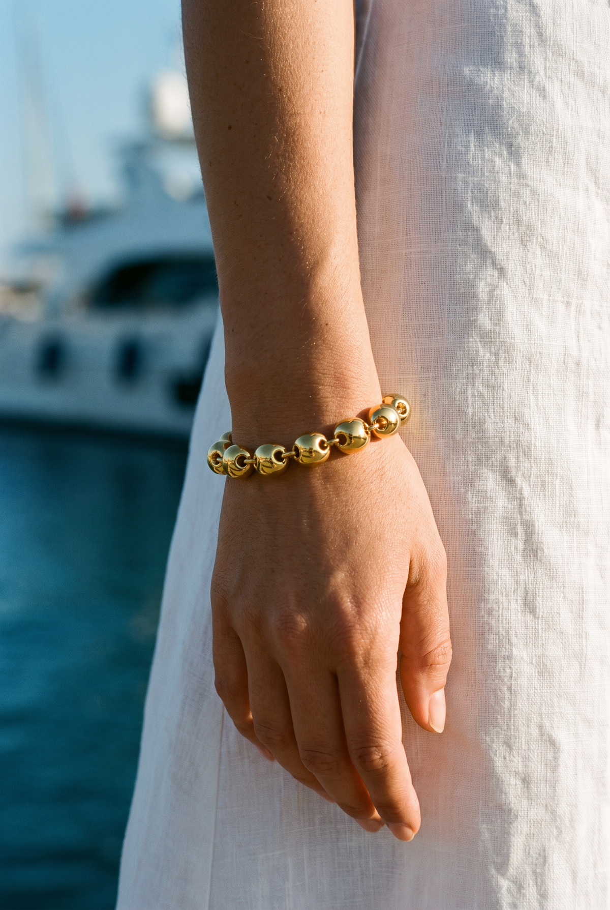 Puffed Link Bracelet