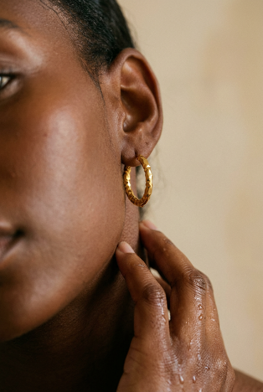 Textured Mini Hoops