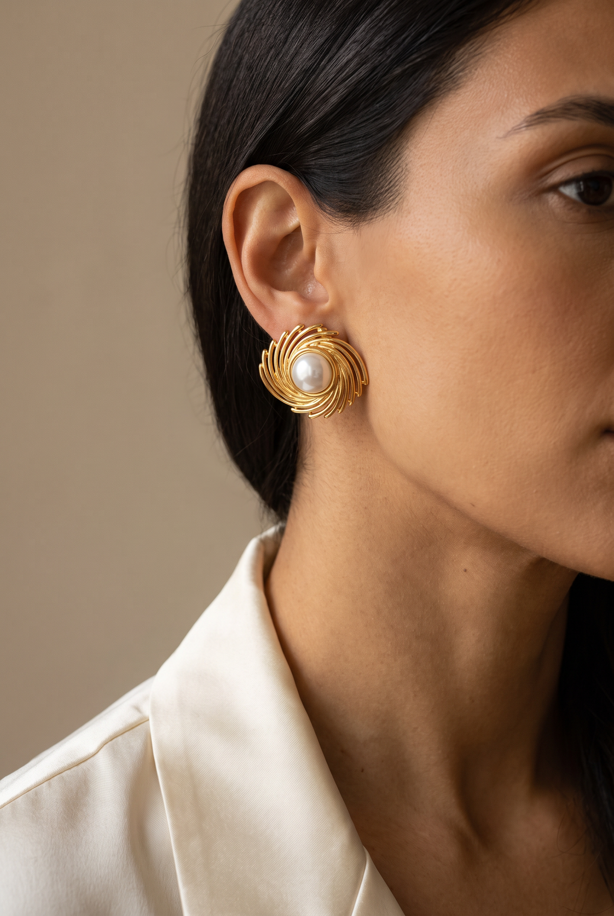 Pearl Swirl Studs