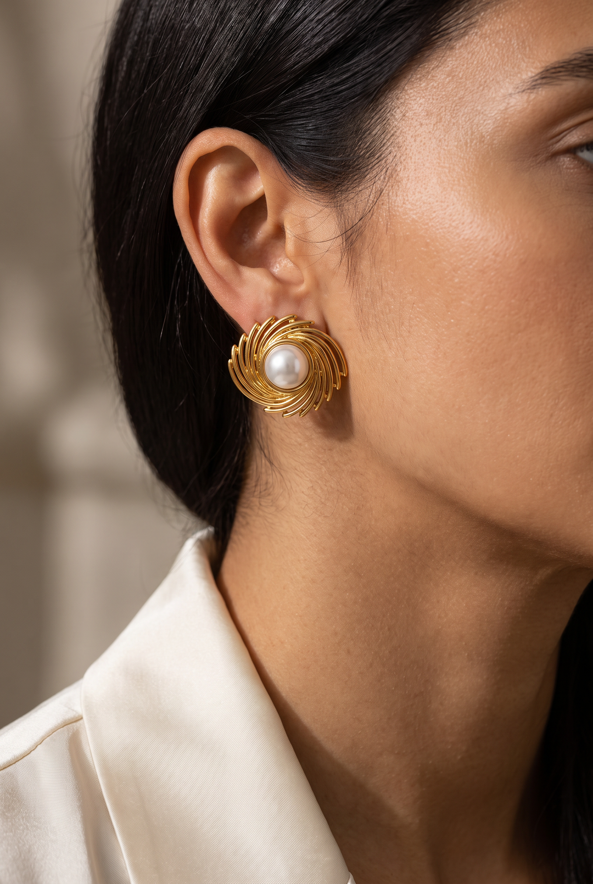 Pearl Swirl Studs