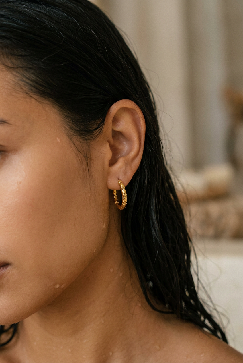 Textured Mini Hoops