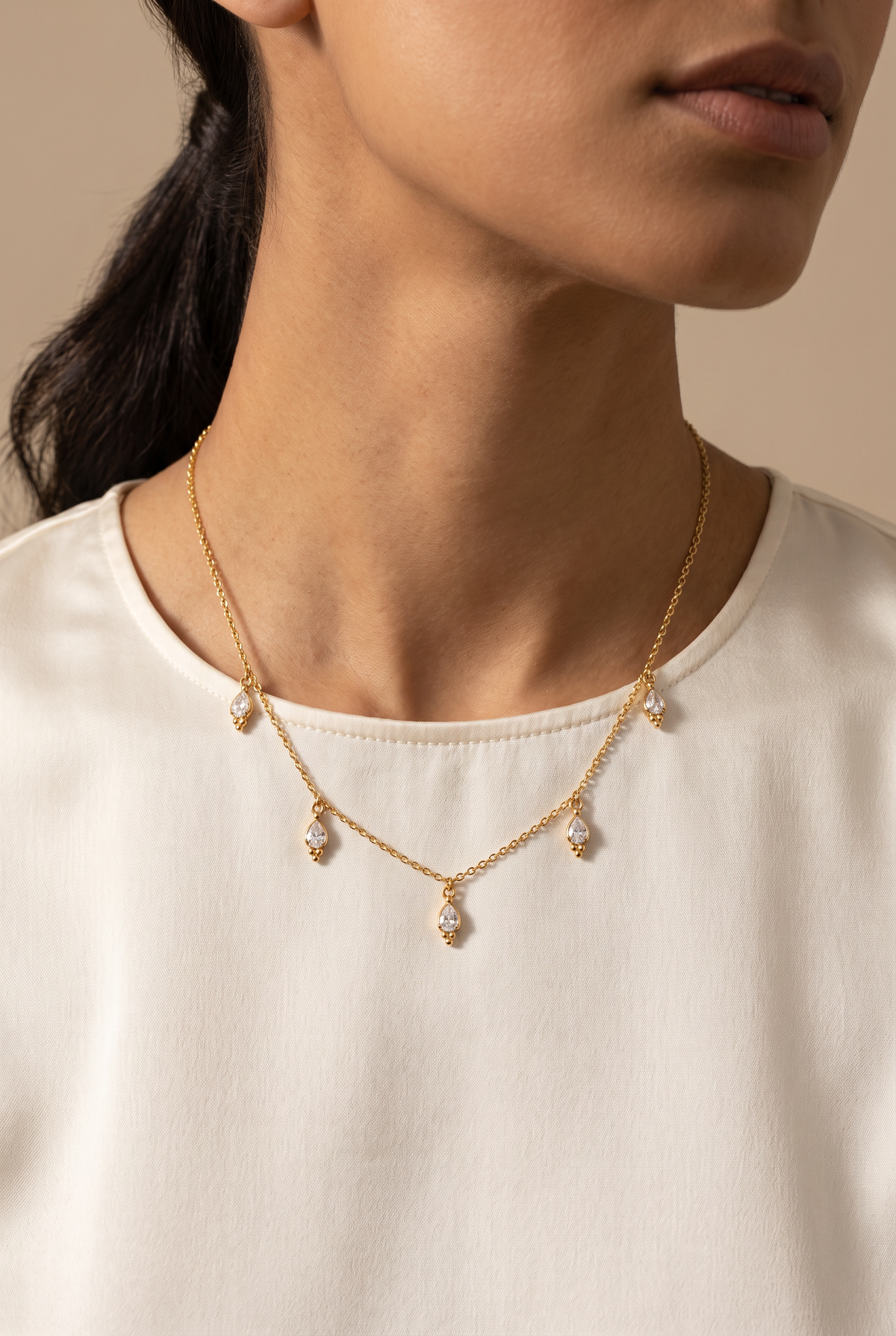Pearl & Heart Charm Necklace