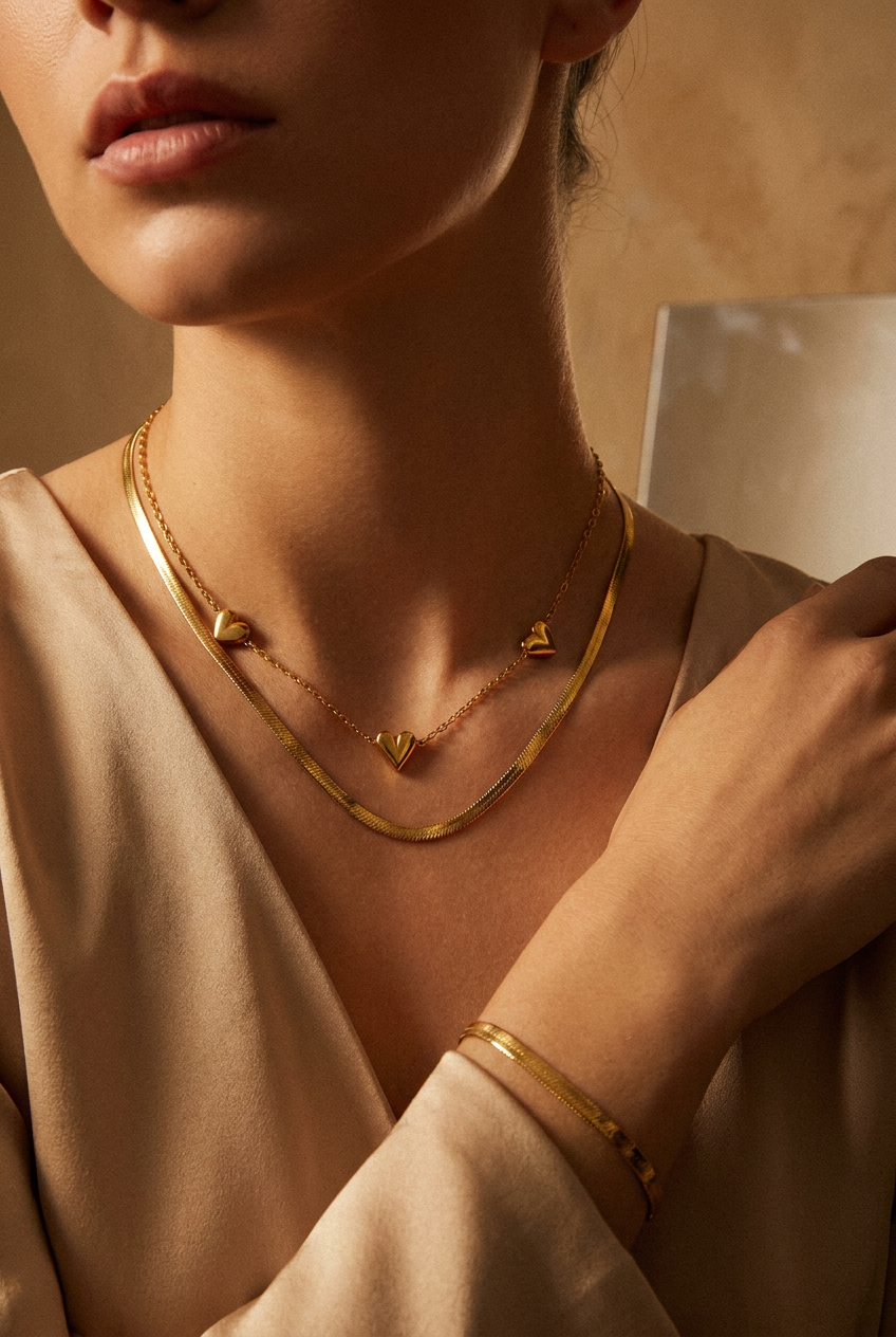 Double Herringbone Necklace