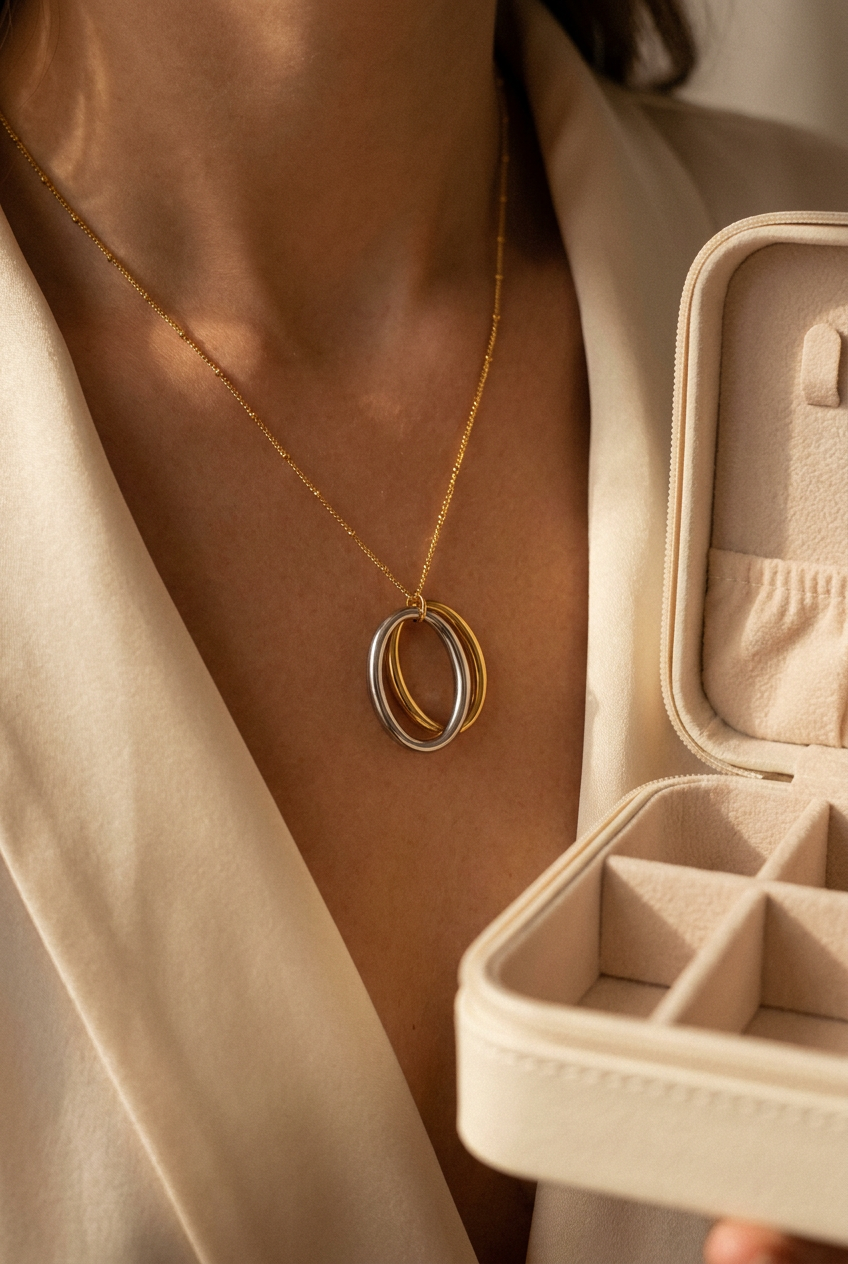 Trio Rings Necklace