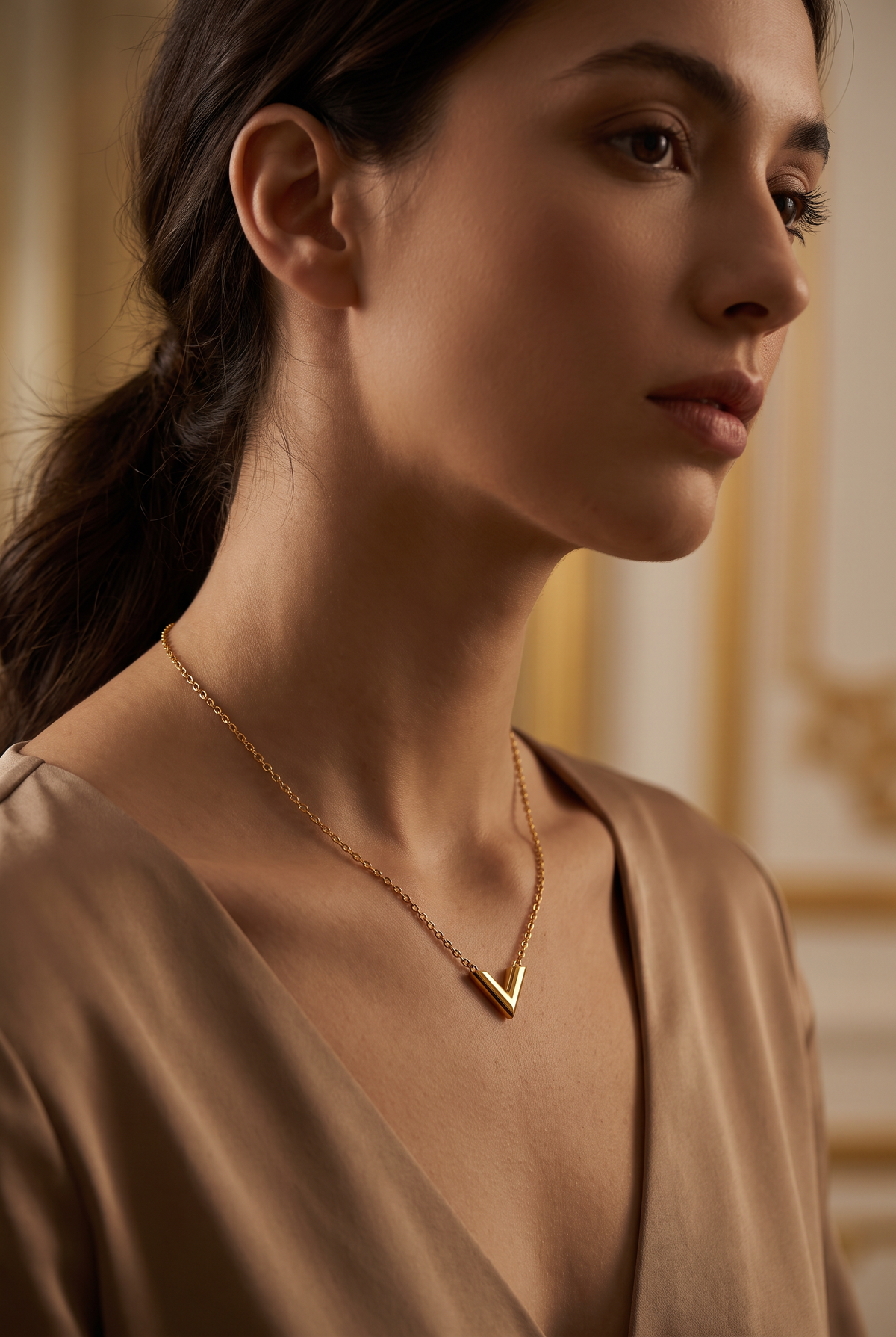 Dainty V Pendant