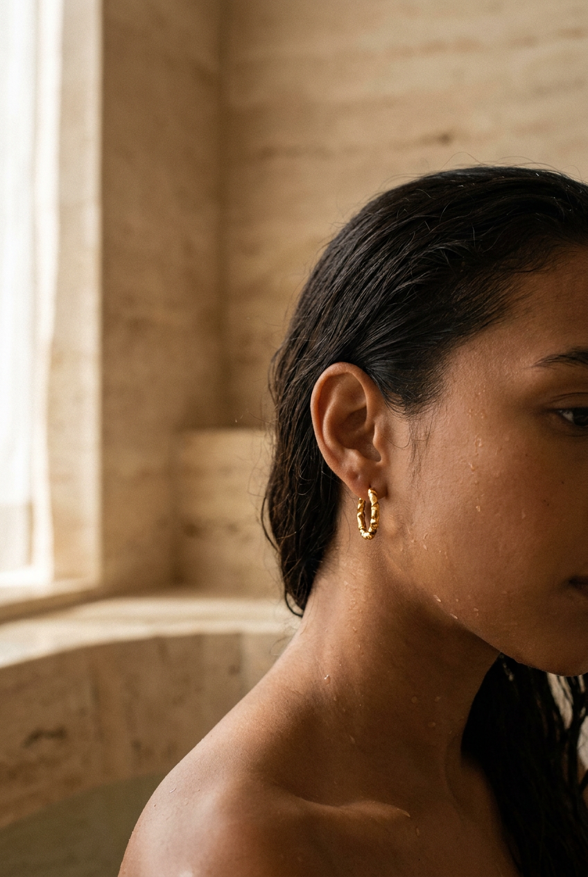Textured Mini Hoops