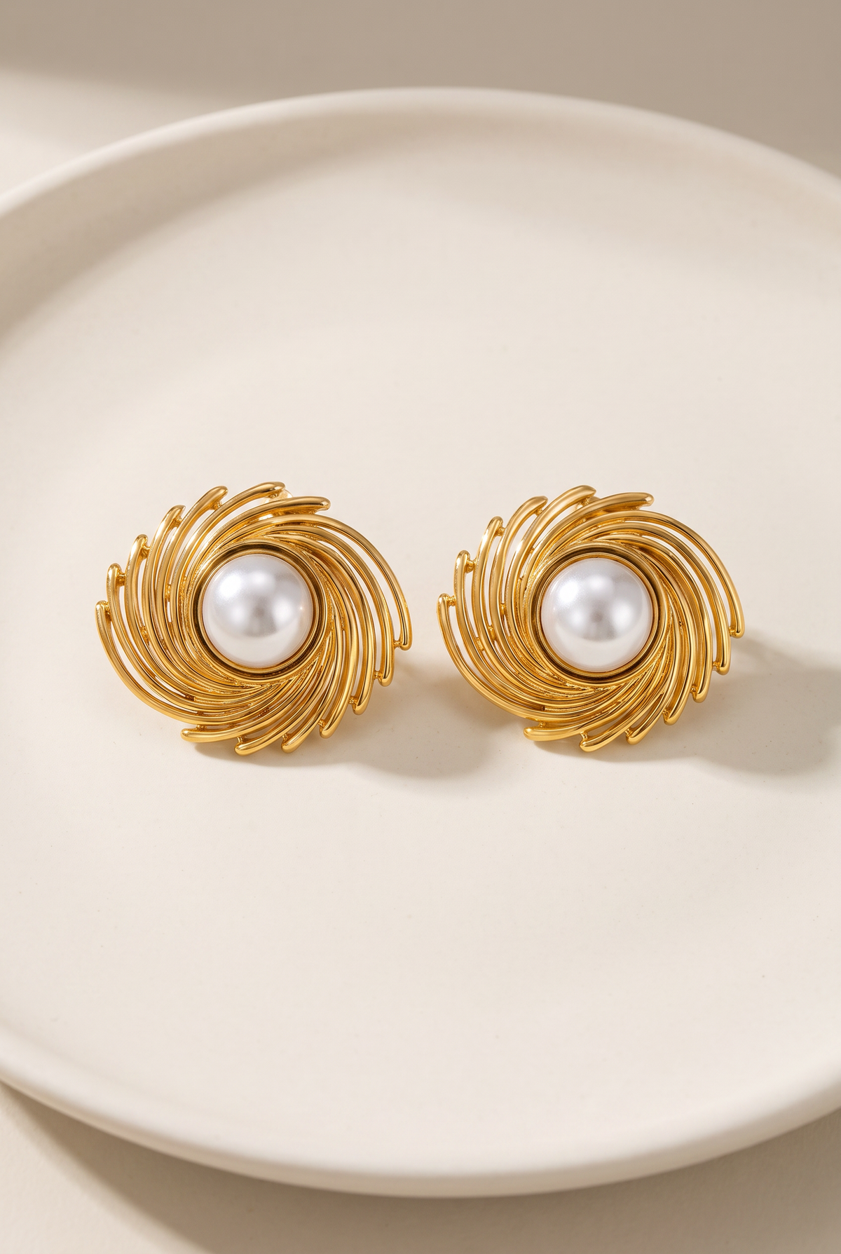 Pearl Swirl Studs