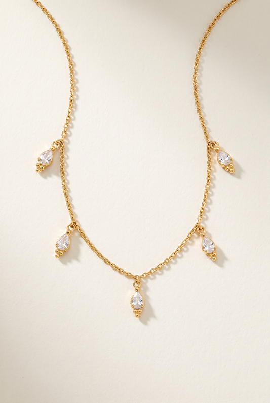 Pearl & Heart Charm Necklace