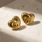 Swirl Heart Studs