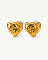 Swirl Heart Studs
